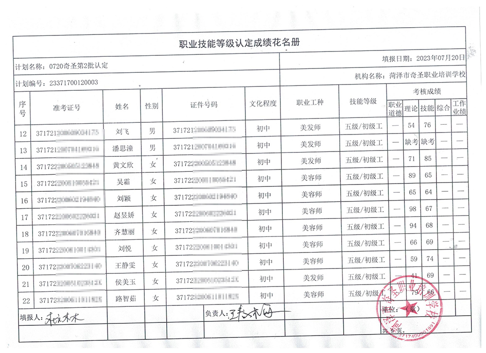 菏泽奇圣美容美发化妆纹绣学校